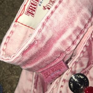 Powder Pink True Religion Skinny Jeans